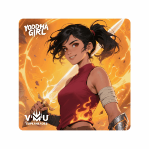 Yoddha Girl Fridge Magnet