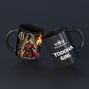 Yoddha Girl Coffee Mug (Black)