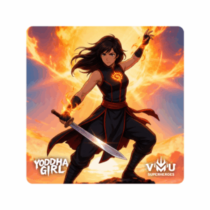 Yoddha Girl Fridge Magnet