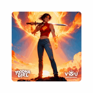 Yoddha Girl Fridge Magnet